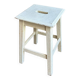 White wooden stool