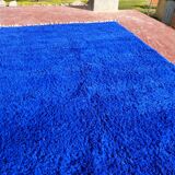 Large Beni Ouarain Berber rug in Majorelle blue, 300x200 cm – thick wool