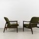 Chaises longues vintage par Edmund Homa, Pologne, années 1960, ensemble de 3
