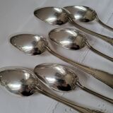 6 large table spoons in Boulenger silver metal