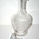 Baccarat crystal decanter engraved with guilloché volute acid 1920
