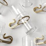 Verres à boire Börge Lindau & Lindekrantz, lot de 8, pour Orrefors, Suède