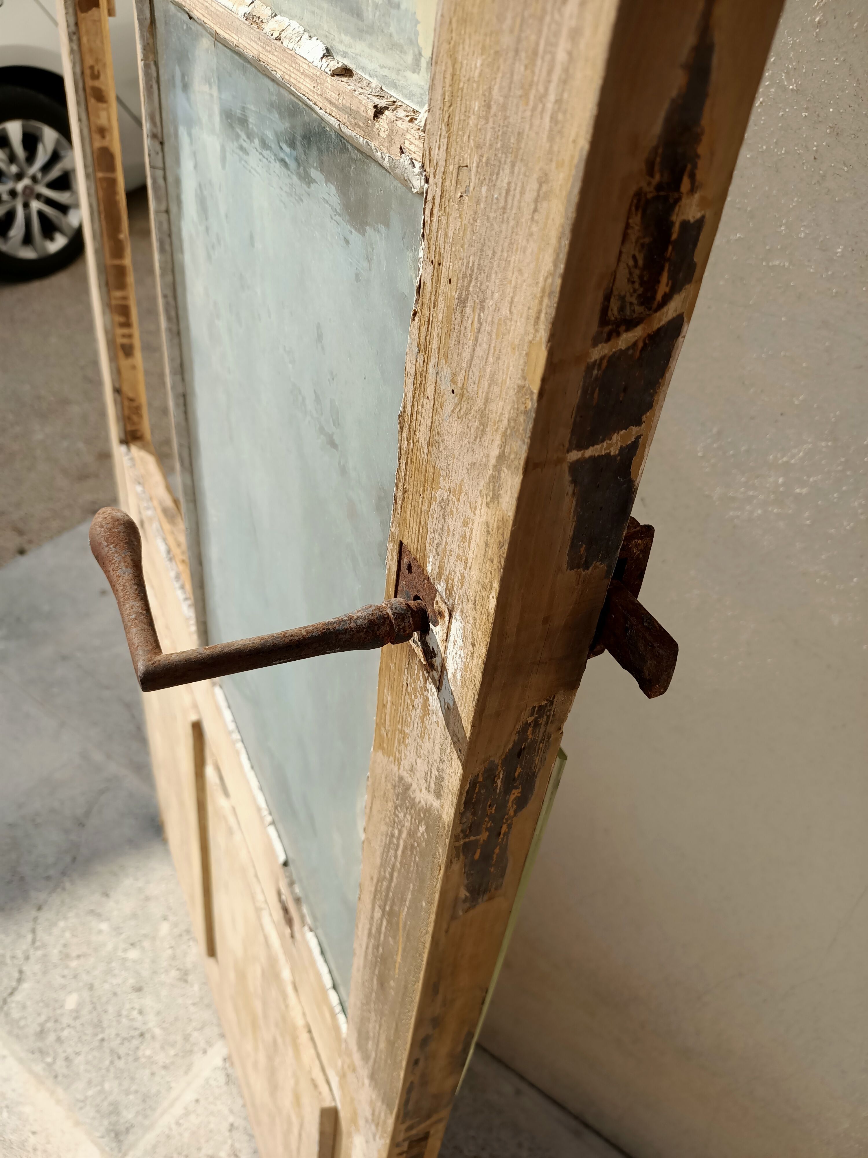 Porte ancienne 6 carreaux 86x243