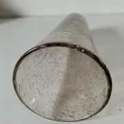 Bubble glass vase signed Biot – Pink beige