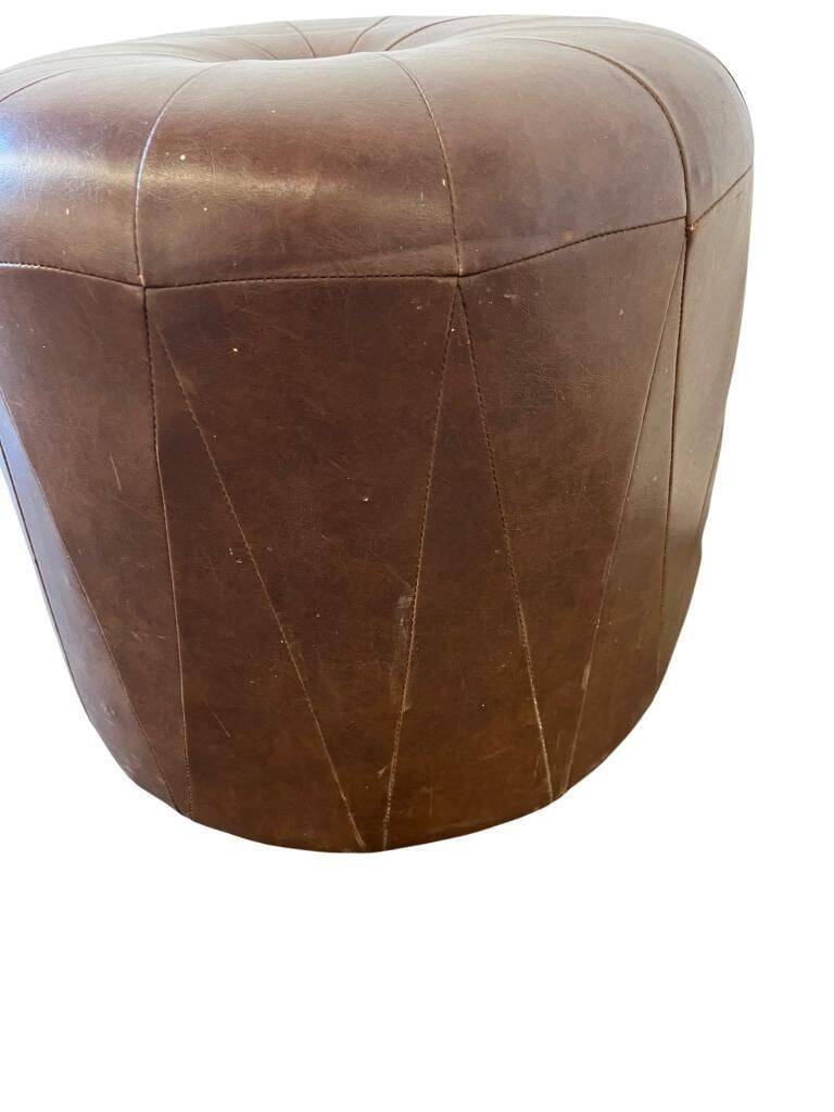 Vintage brown pouf from the 70s