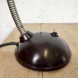 Vintage Brown Bakelite Gooseneck Table Lamp, 1950s