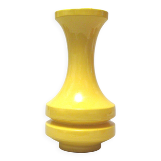 Vase en céramique italienne jaune, années 60