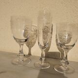 Royal Champagne 24 crystals glasses