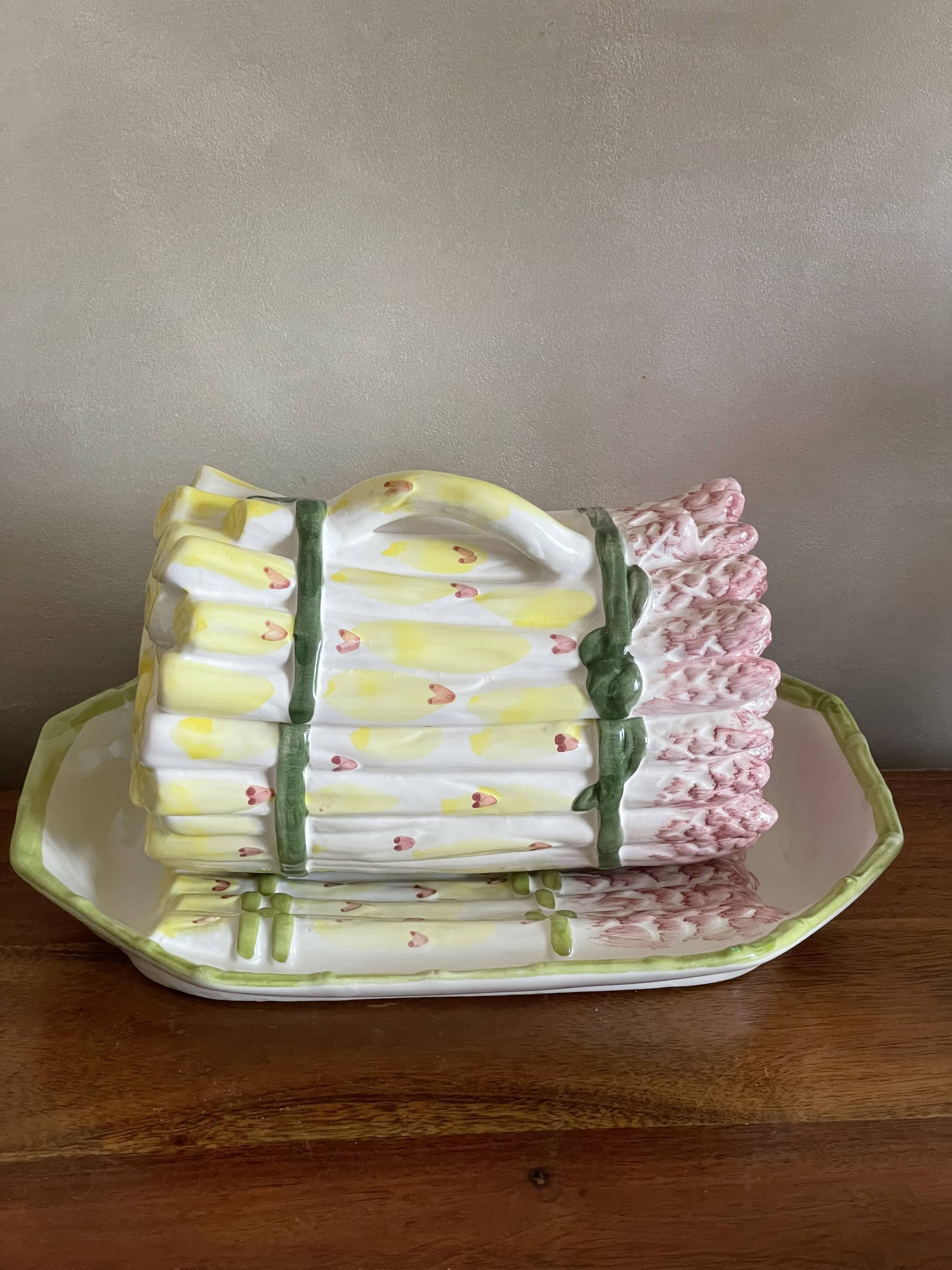 Asparagus barbotine dish