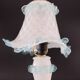 Lampe de table en verre de Murano blanc et bleu, Italie 1970