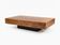 Rectangular coffee table in elm burl