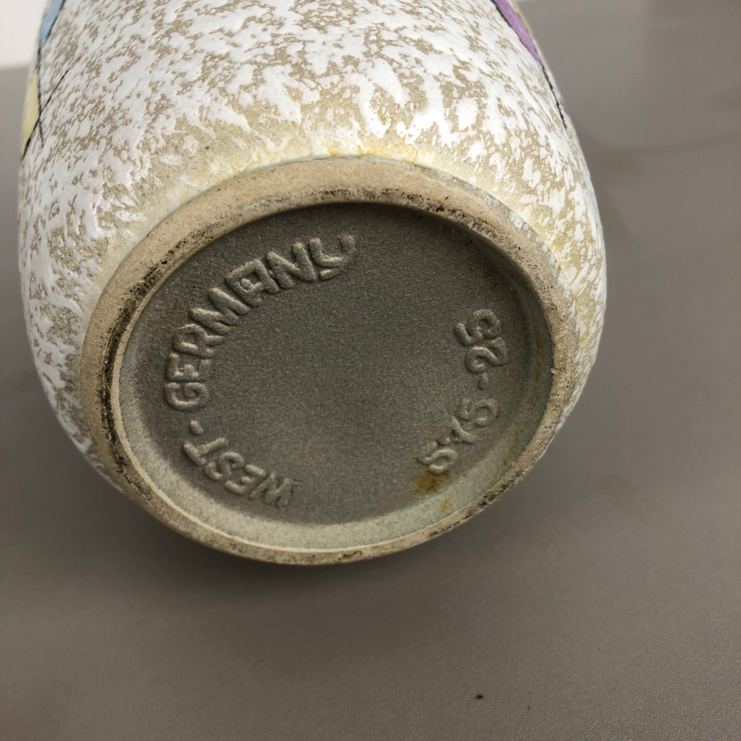 Super Colorful Fat Lava Pottery "575 25" Vase by Bay Ceramics, Germany, 1950s