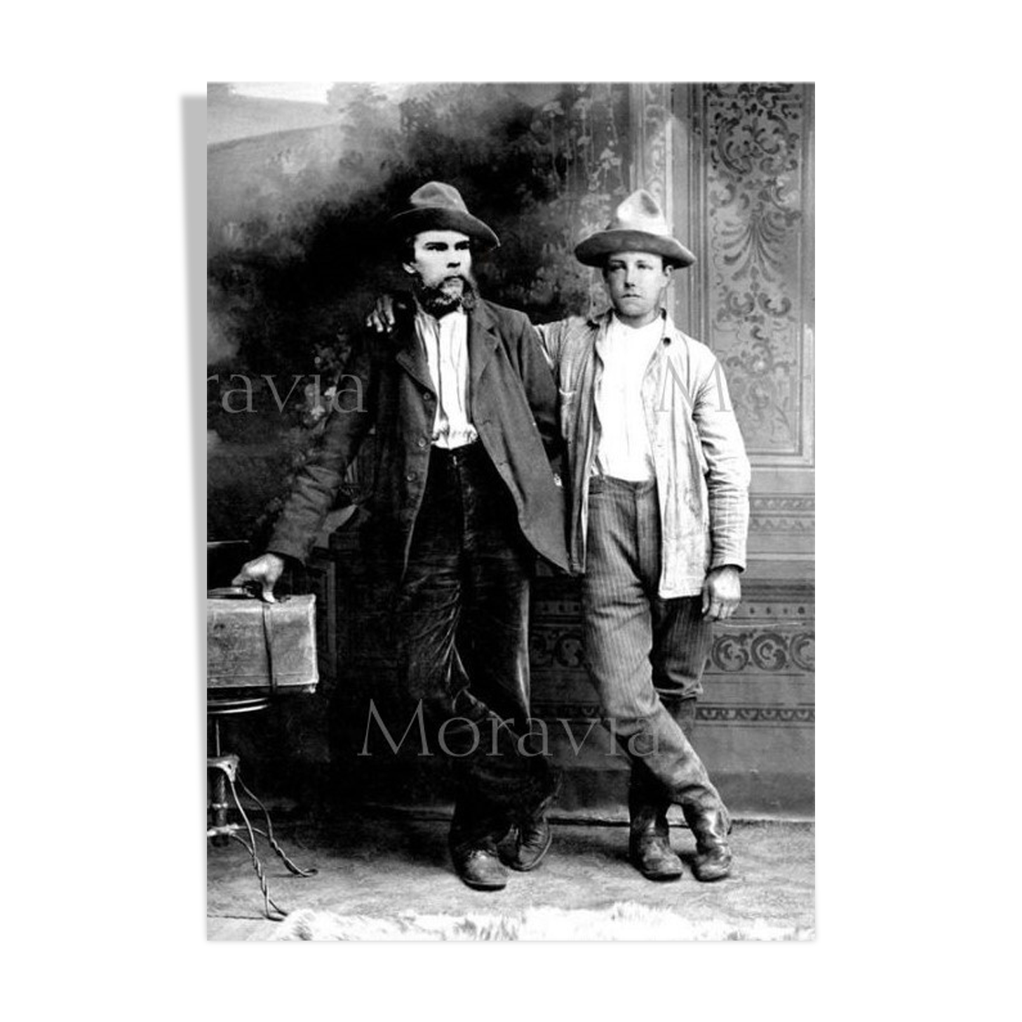 Photography, "Rimbaud and Verlaine", Brussels, 1873 / 13 x 18 cm
