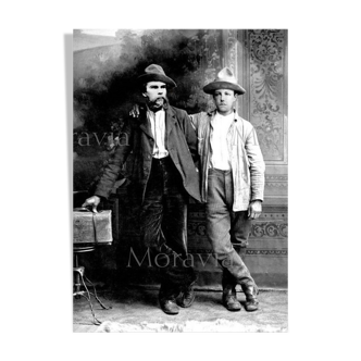 Photography, "Rimbaud and Verlaine", Brussels, 1873 / 13 x 18 cm