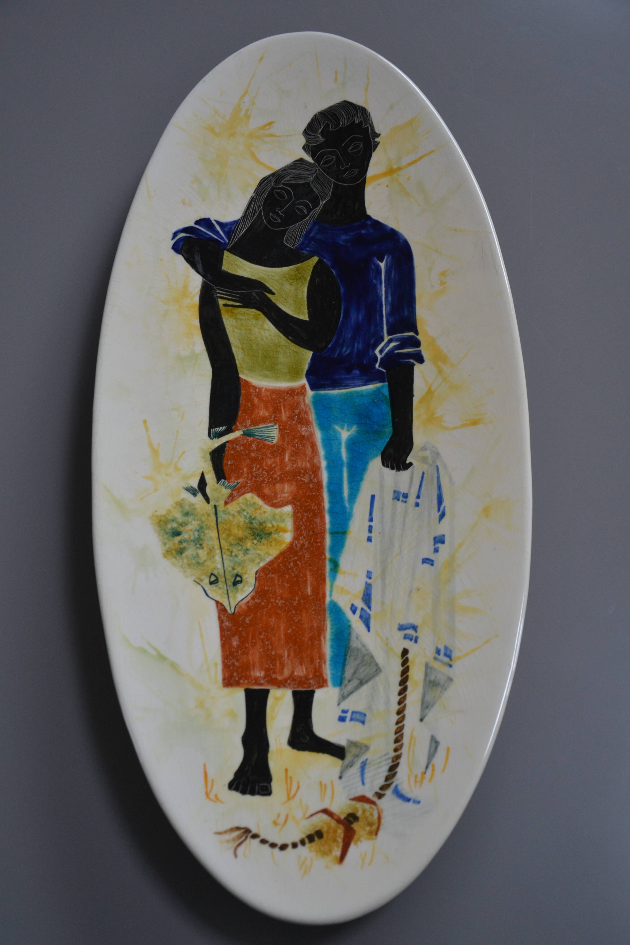 Large dish Edmund Ronaky California 1950s-60s