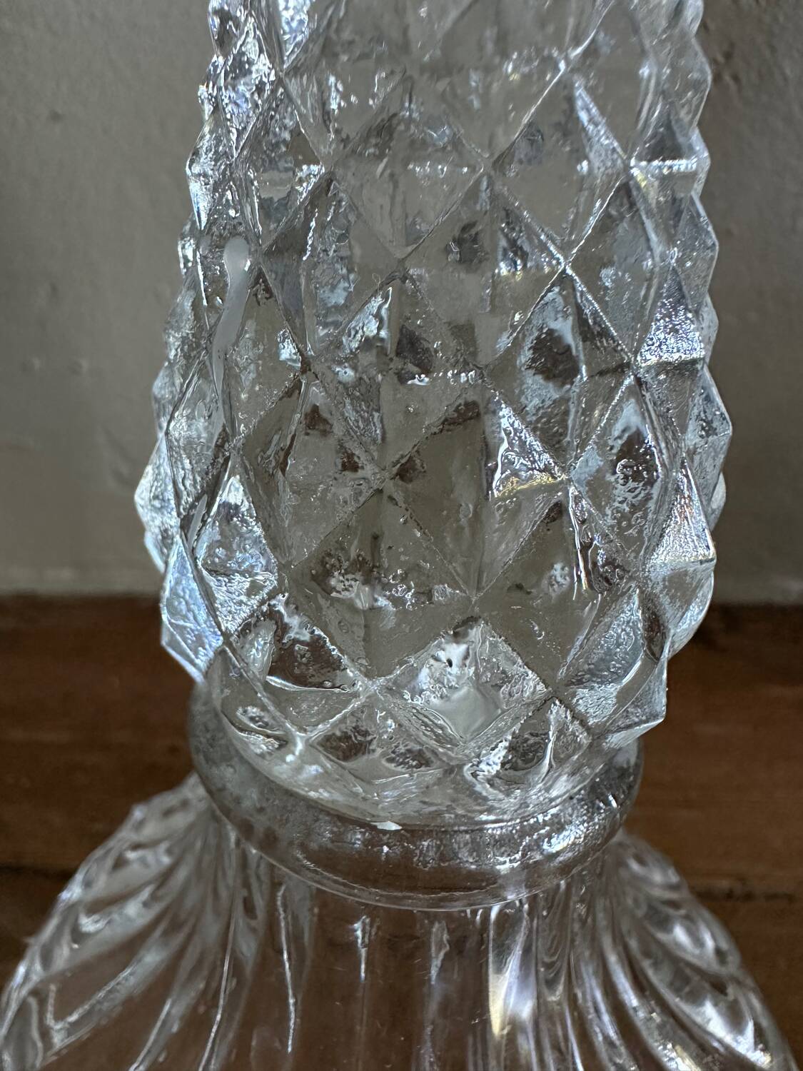 Glass candle holder