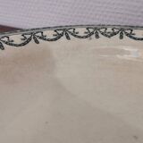 Plat creux terre de fer ec Salins, guirlandes Louis XVI