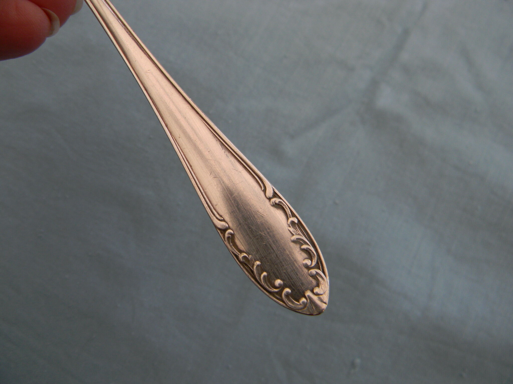 Set of 6 teaspoons in silver metal