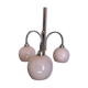 Suspension art deco en opaline rose