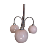 Art deco pendant lamp in pink opaline