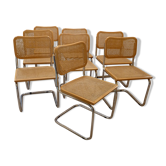 Huit chaises "Cesca B32" par Marcel Breuer