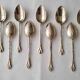 12 gold metal moka spoons Deetjen Model "Coffee Bean"