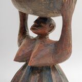 Wooden sculpture - Woman in a pleated skirt (Burkina Faso)