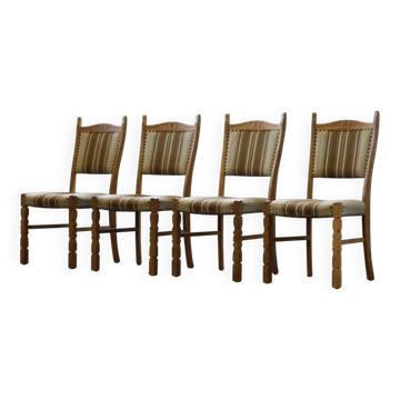 Vintage 1960s Danish Oak Dining Chairs style of Henning Kjærnulf, Denmark