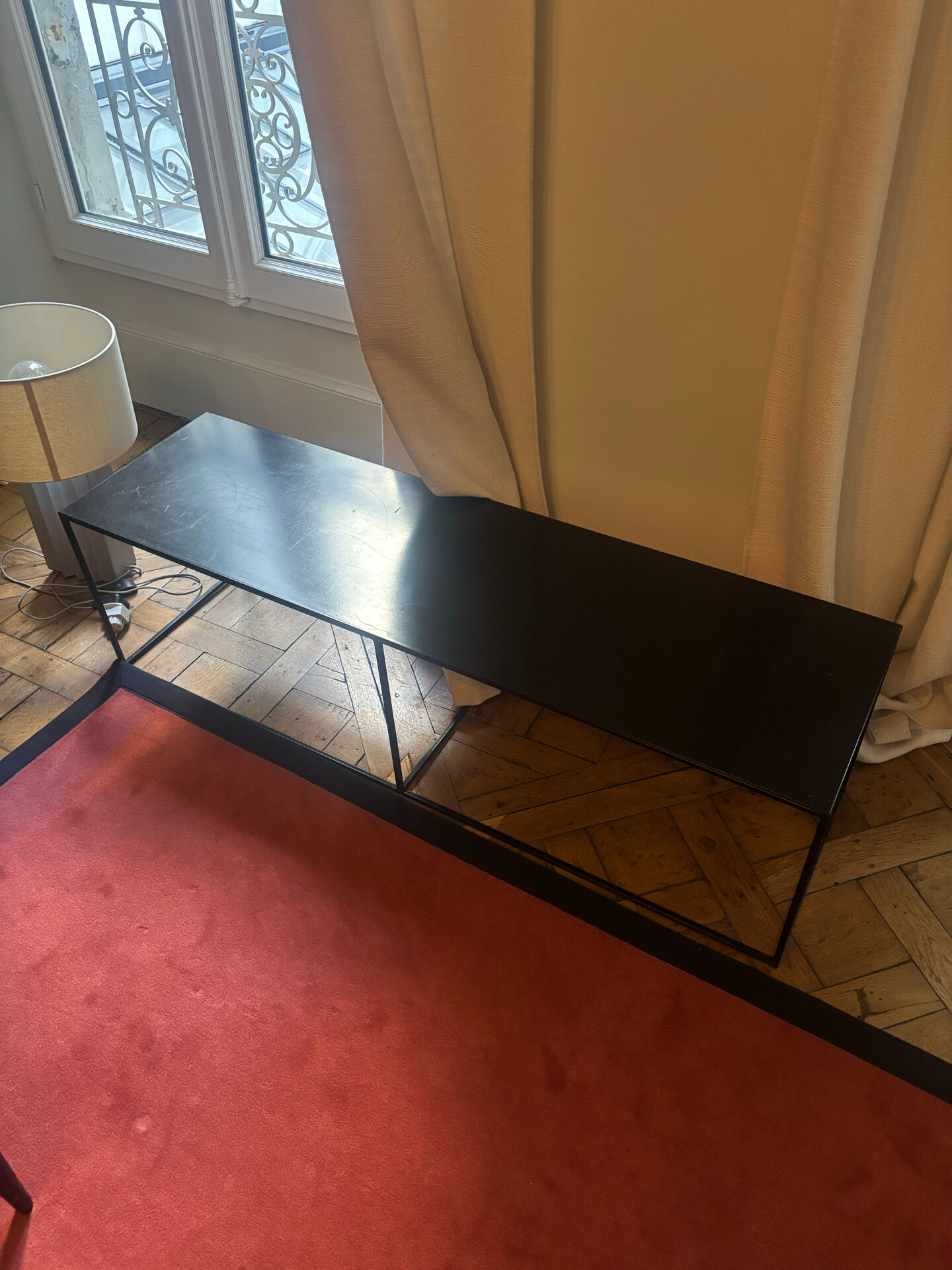 Black metal coffee table AM.PM model Romy