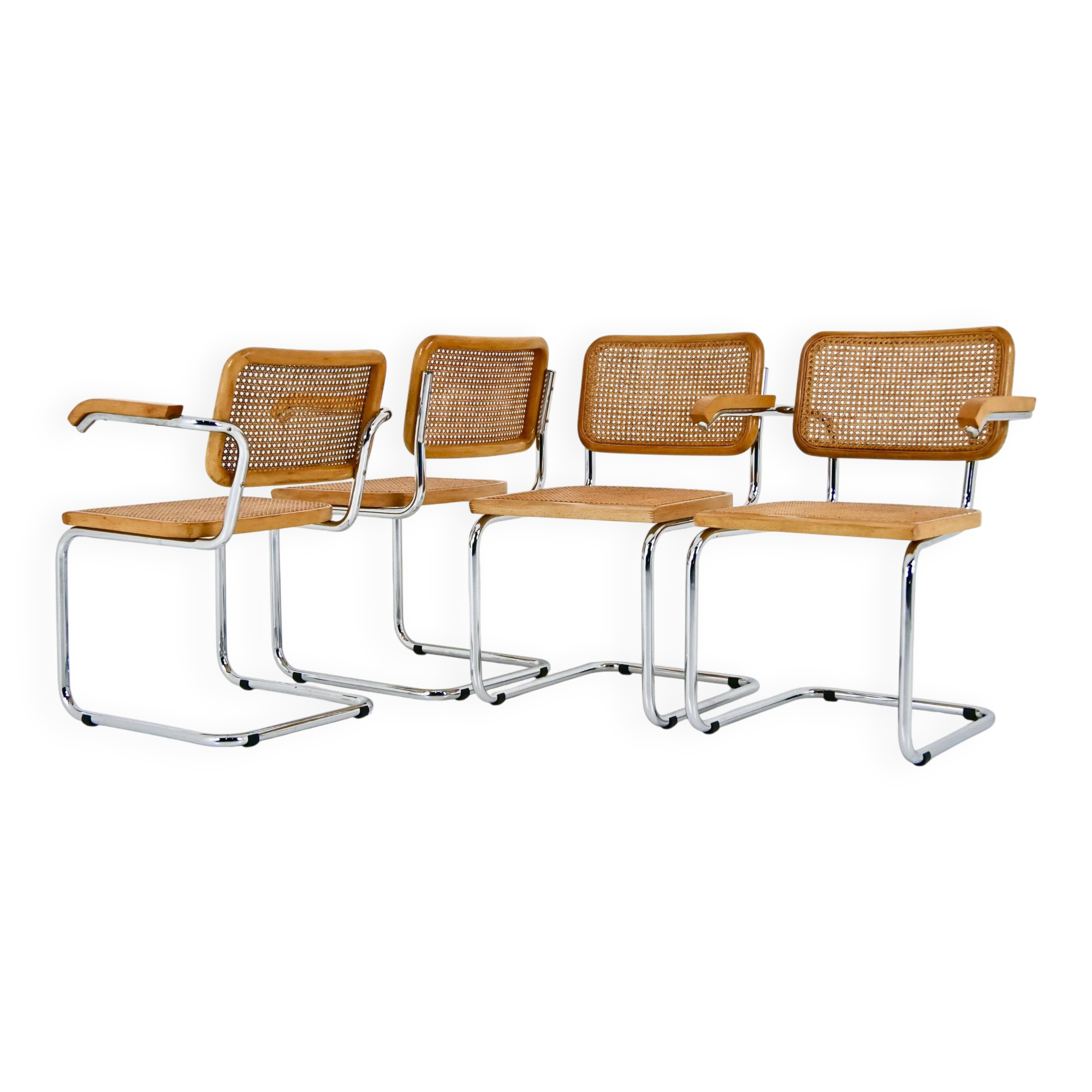 Set of 4 Style B32 Dining Chairs by Marcel Breuer