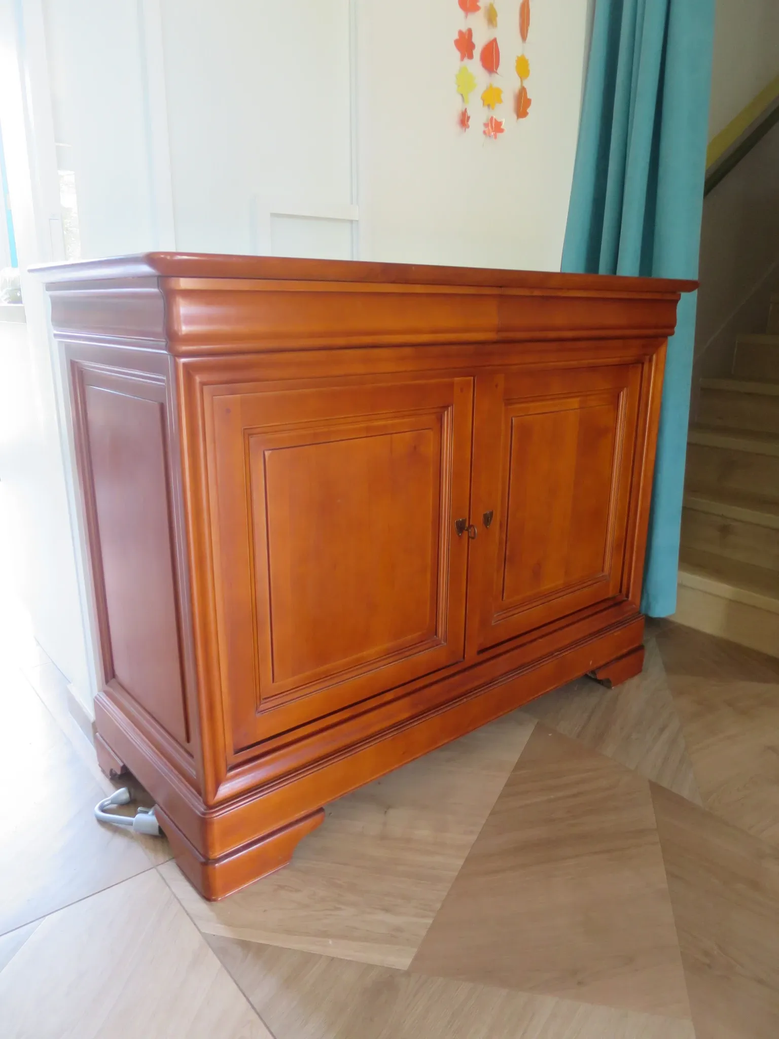 Louis Philippe buffet - 2 drawers - 2 doors - cherry wood - solid wood - dowelled