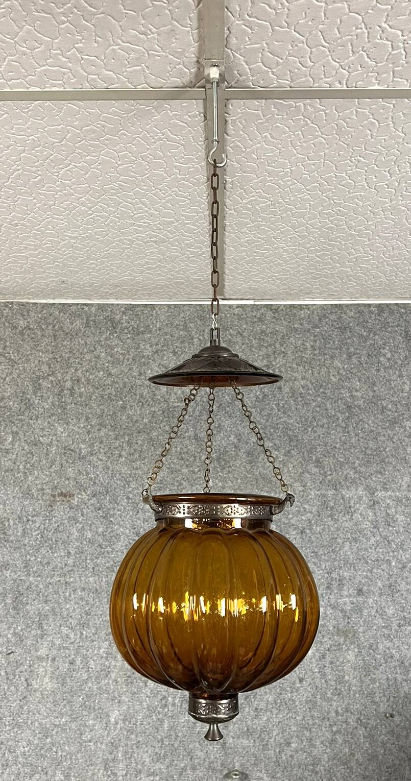 Lanterne orientaliste en verre de Murano vers 1950