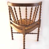 Fauteuil d'angle bois perlé