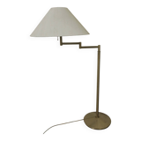Lampadaire à bras pivotant multi-réglable en laiton Walter von Nessen, États-Unis, années 1960