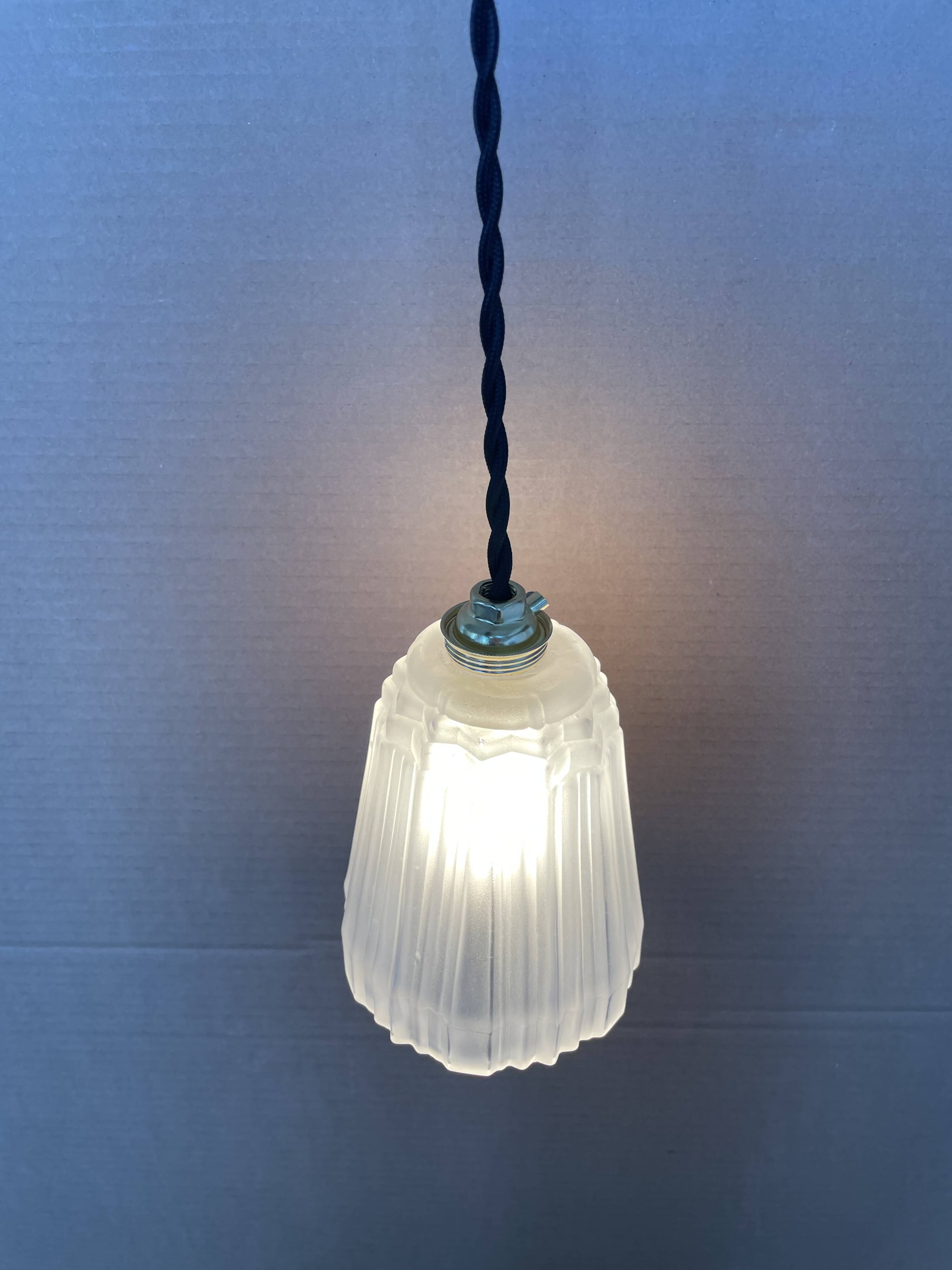 Small antique Art Deco pendant light