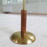 Mid-century modern table lamp in brass and walnut, rare by Einar Bäckström, Sweden.