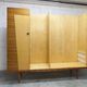 1960 Scandinavian wardrobe, atypical blond wood varnished, 4 doors 3