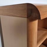 Enfilade/Credenza in oak and brushed brass, Italy, 1970