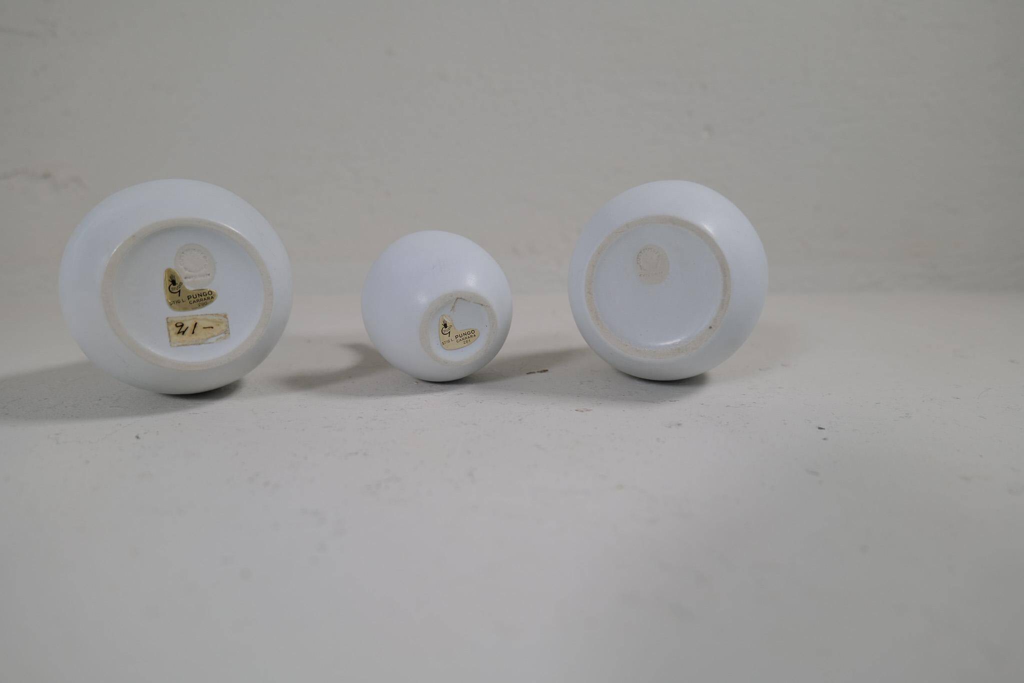 Céramiques du milieu du siècle de vases "Pungo" Stig Lindberg Gustavsberg, années 1950