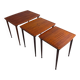 Nest of teak tables ×3, J. Aakjær Jørgensen, Denmark 1960s