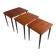 Nest of teak tables ×3, J. Aakjær Jørgensen, Denmark 1960s