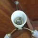 Pure art deco style chandelier with its 3 glass paste lamps