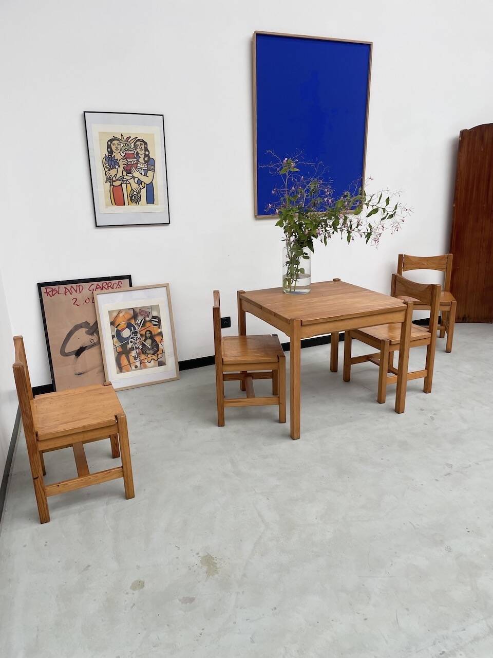 Table pin et chaises « hongisto » Ilmari Tapiovaara