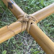 4 tabourets vintage bambou et rotin – années 60/70