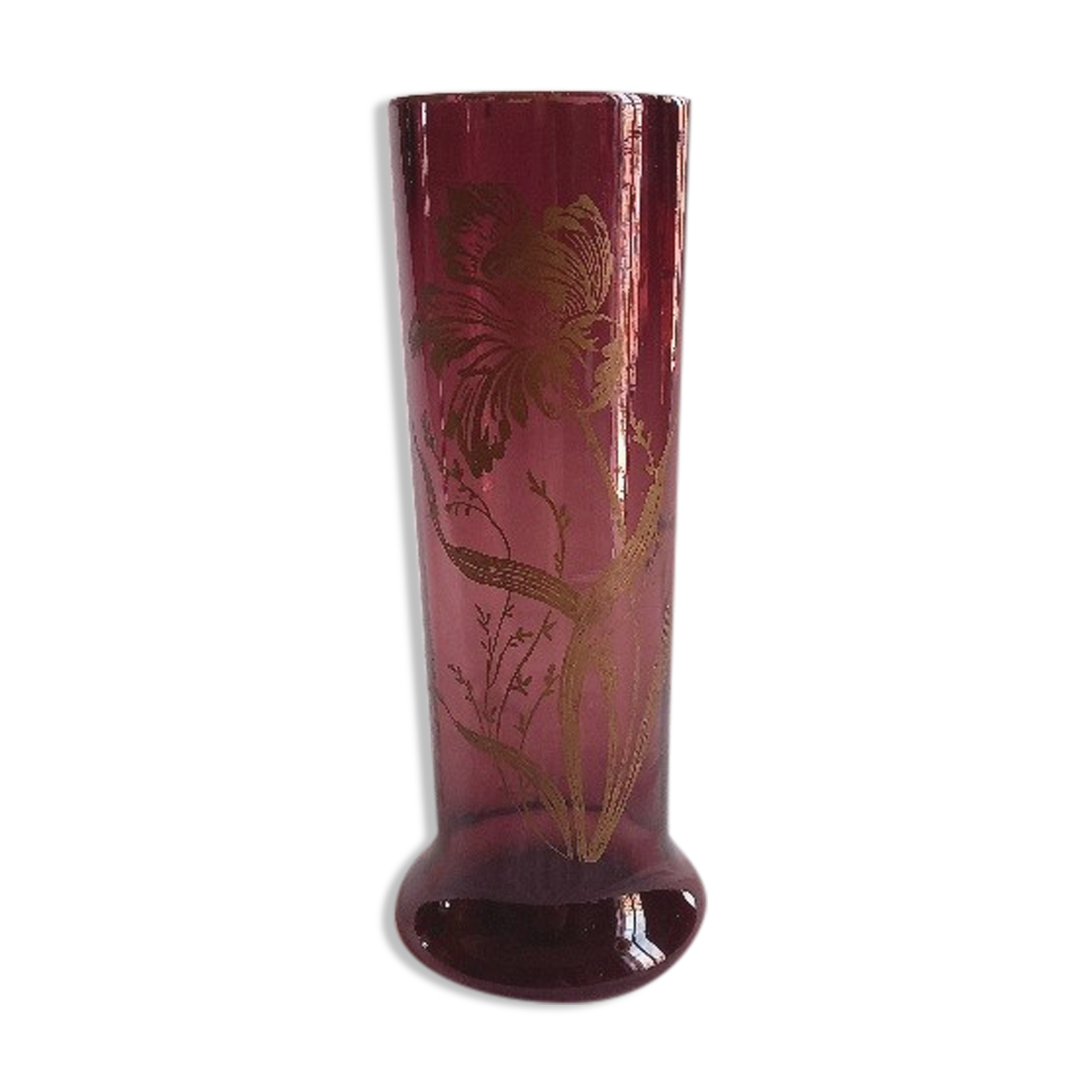 Old pink vase, Japanese art nouveau style
