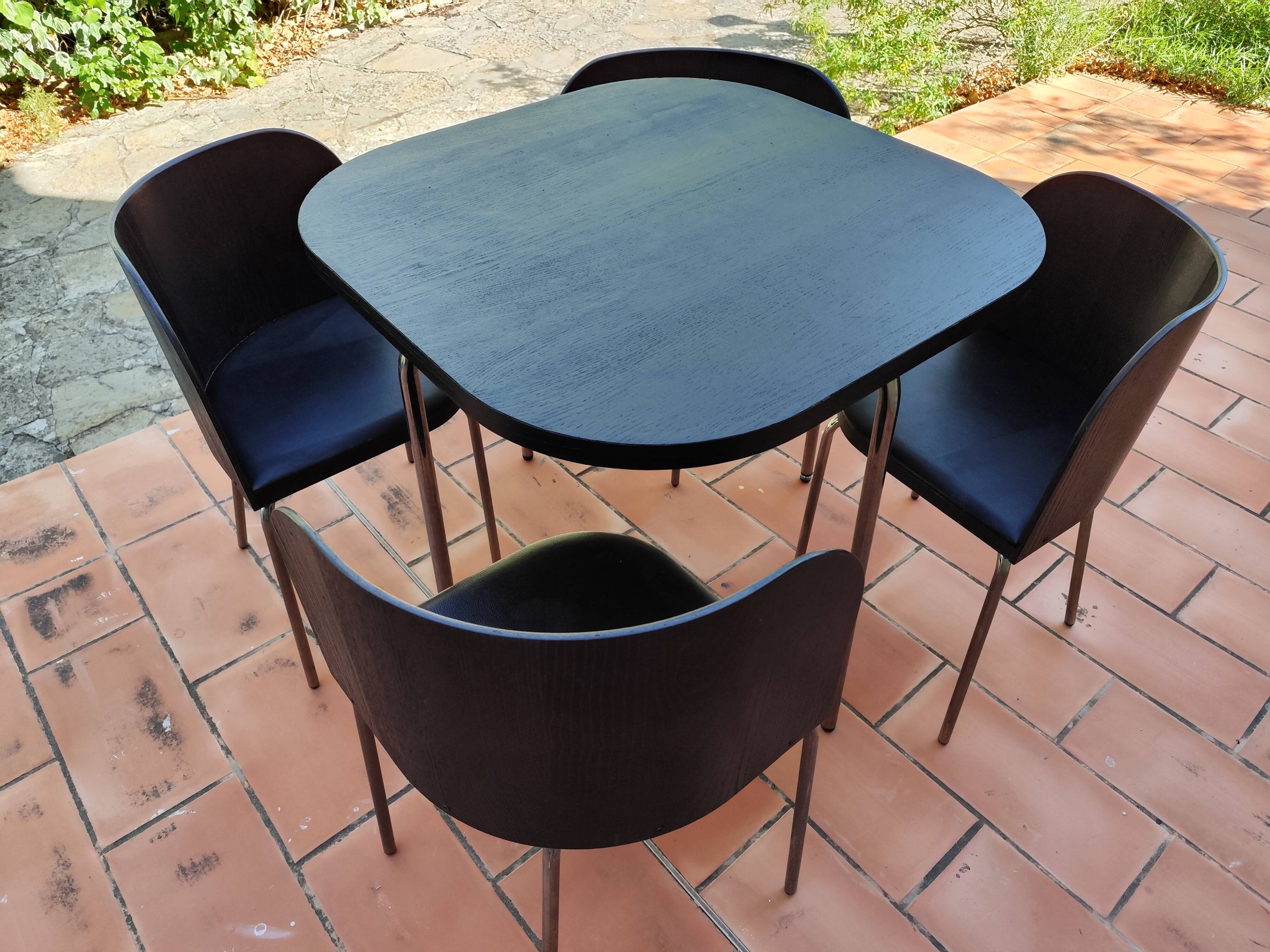 Table and 4 Chairs Model Fusion by Sandra Kragnert for Ikea, Sweden, 1990