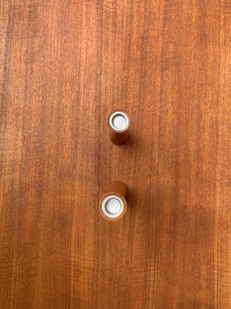 Vintage Danish teak candle holders, set of 2.