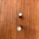 Vintage Danish teak candle holders, set of 2.