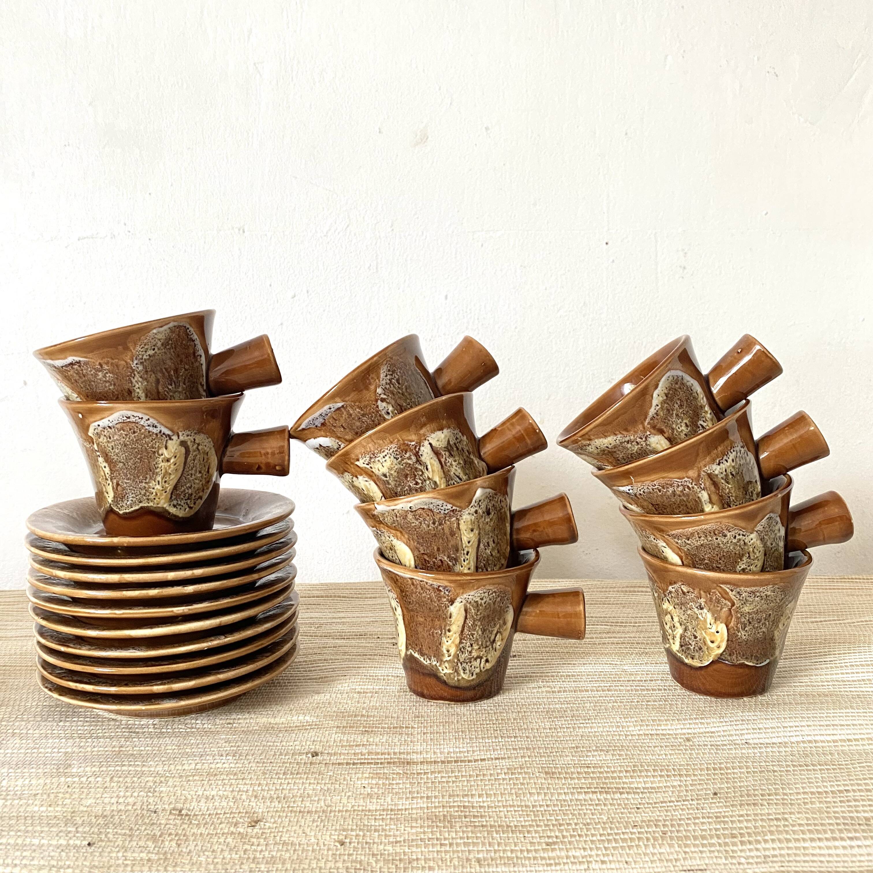 Fat lava ceramic coffee mugs from the 70s