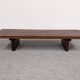Brutalist coffee table in solid teak